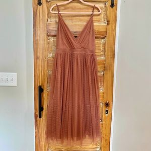 Express Tulle Rose Midi Dress